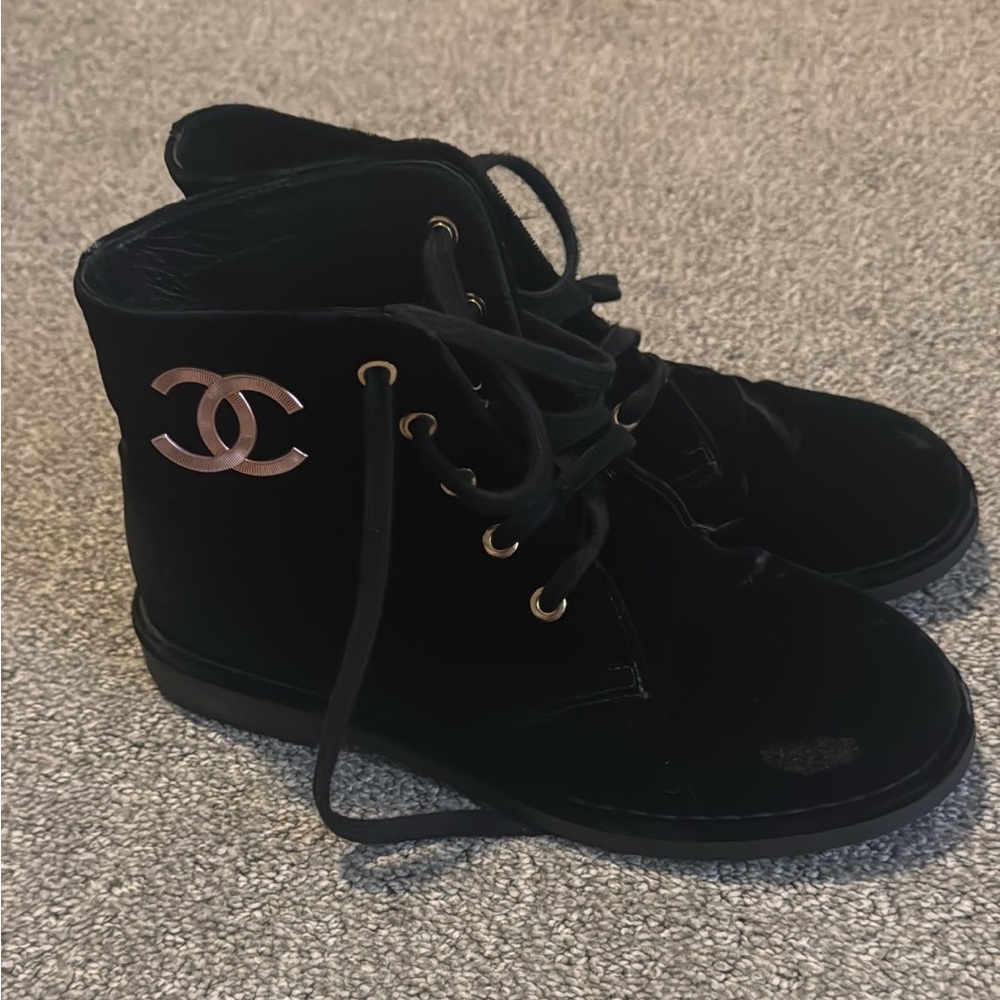 Chanel Black Booties Size 35